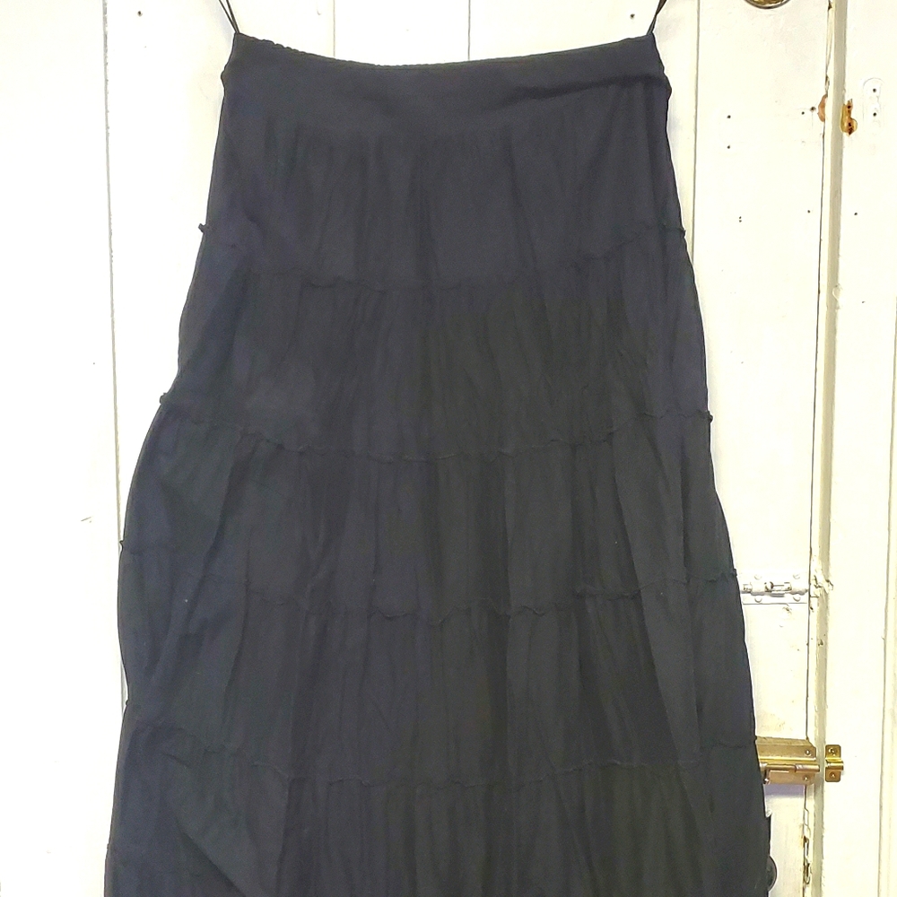 Flowy black skirt.